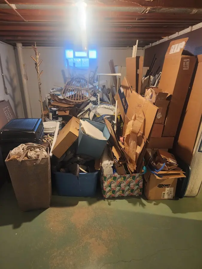 Roll-off dumpster container at job site for 6 Yard Dumpster Rental in Belleview